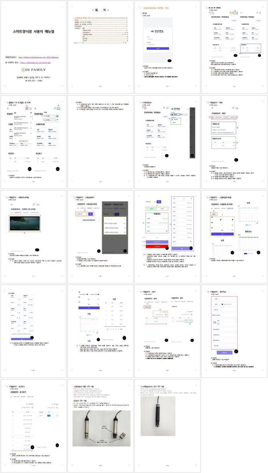 Screenshot of the Smart Fish Farm user manual