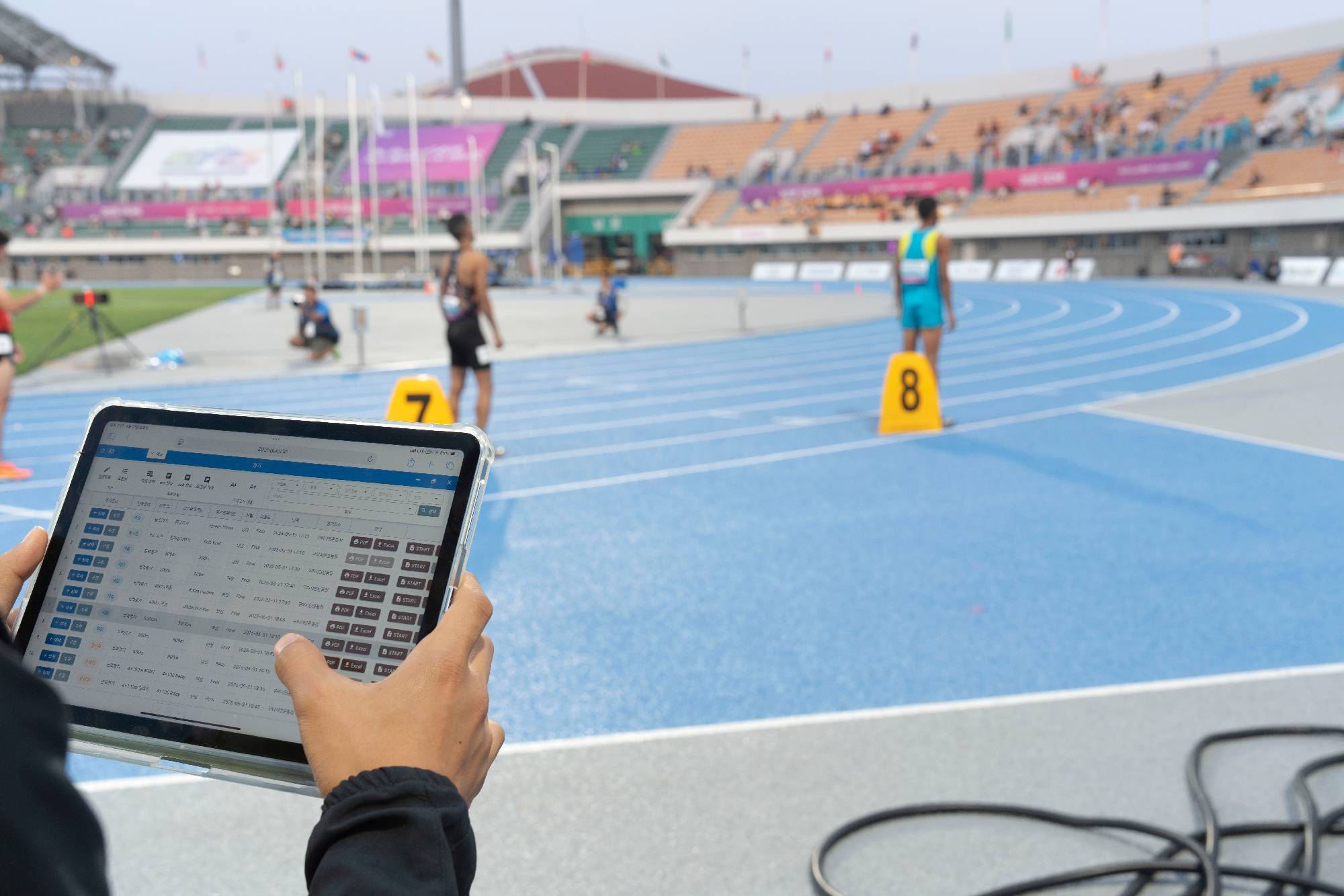SportsXOS로 기록입력 대기중인 이미지